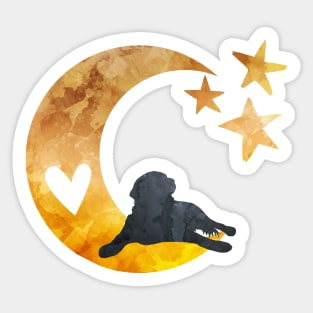 Bernese Mountain Dog Moon And Stars Sticker